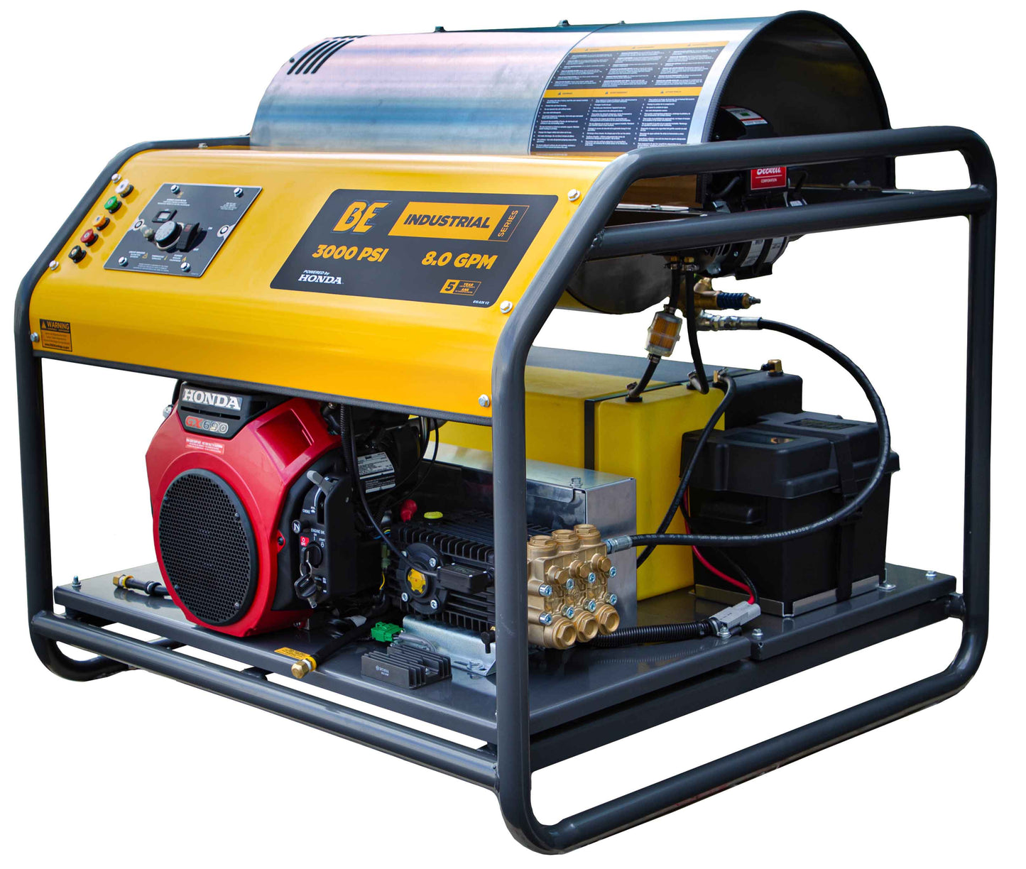 BE Truck & Trailer Mount 3500 PSI Hot Water Pressure Cleaner