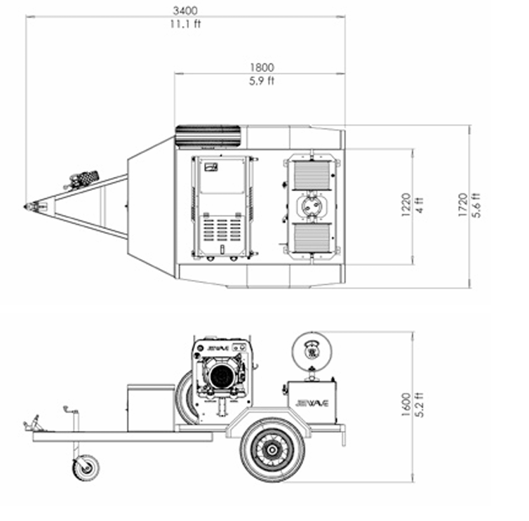 Jetwave Explorer G2 Lite Trailer 3650psi