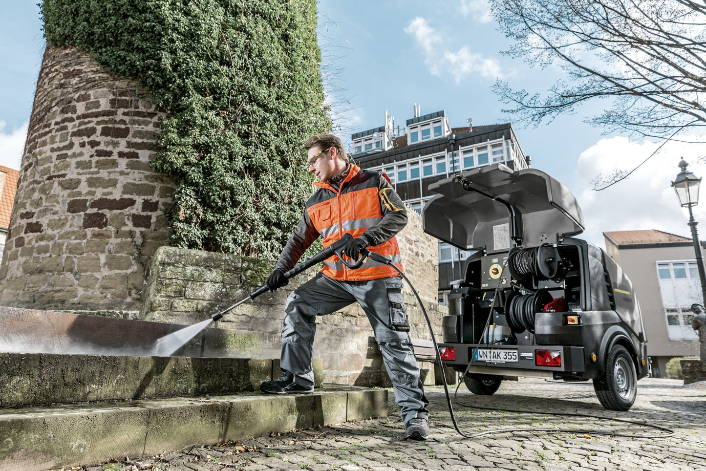 Karcher 13/20 DE Trailer EASY! 2900 PSI - 21/L/pm Hot Water Pressure Cleaner