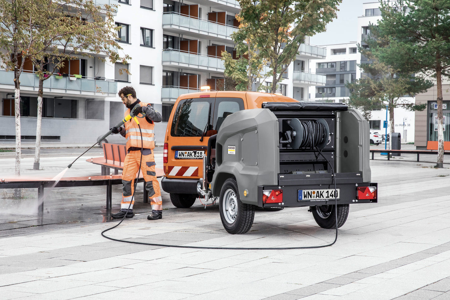 Kärcher HD 9/23 Ge Tr1 Trailer 3,335 PSI - 15.5L/min Petrol Powered Cold Water Pressure Cleaner