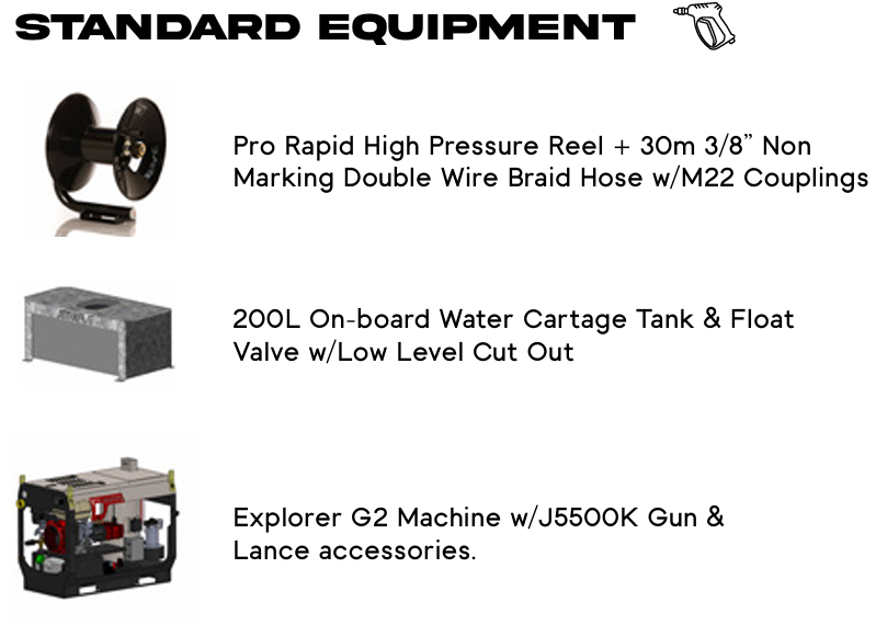 Jetwave Explorer G2 Lite Trailer 3650psi