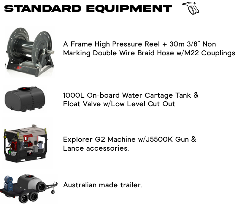 Jetwave Explorer G2 Premium Trailer 3650psi
